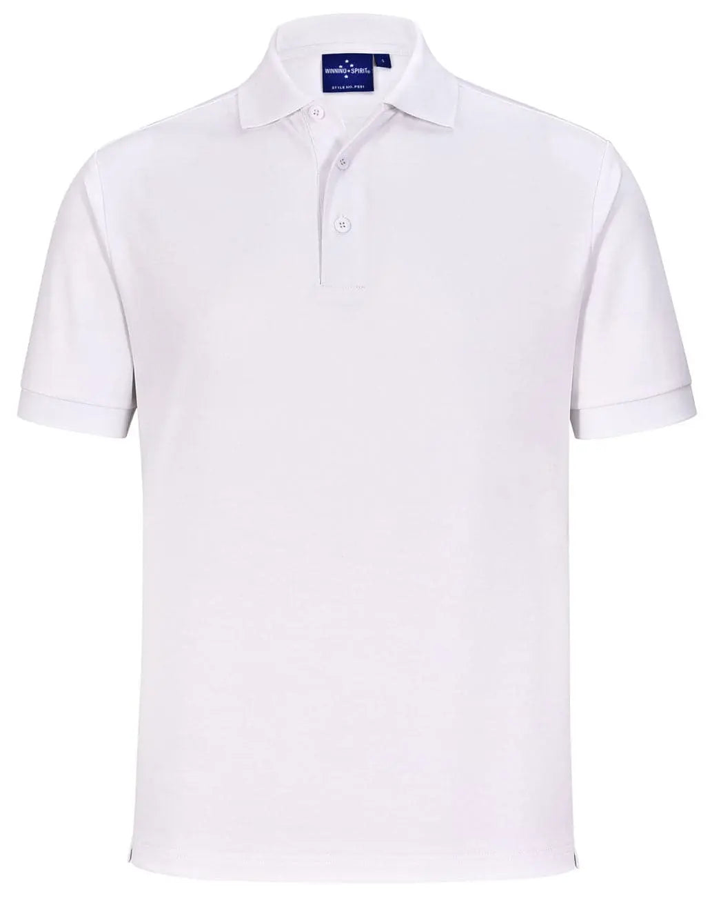 Winning Spirit Men's Sustainable Poly/Cotton Corporate Polo Shirt PS91 Casual Wear Winning Spirit White XS