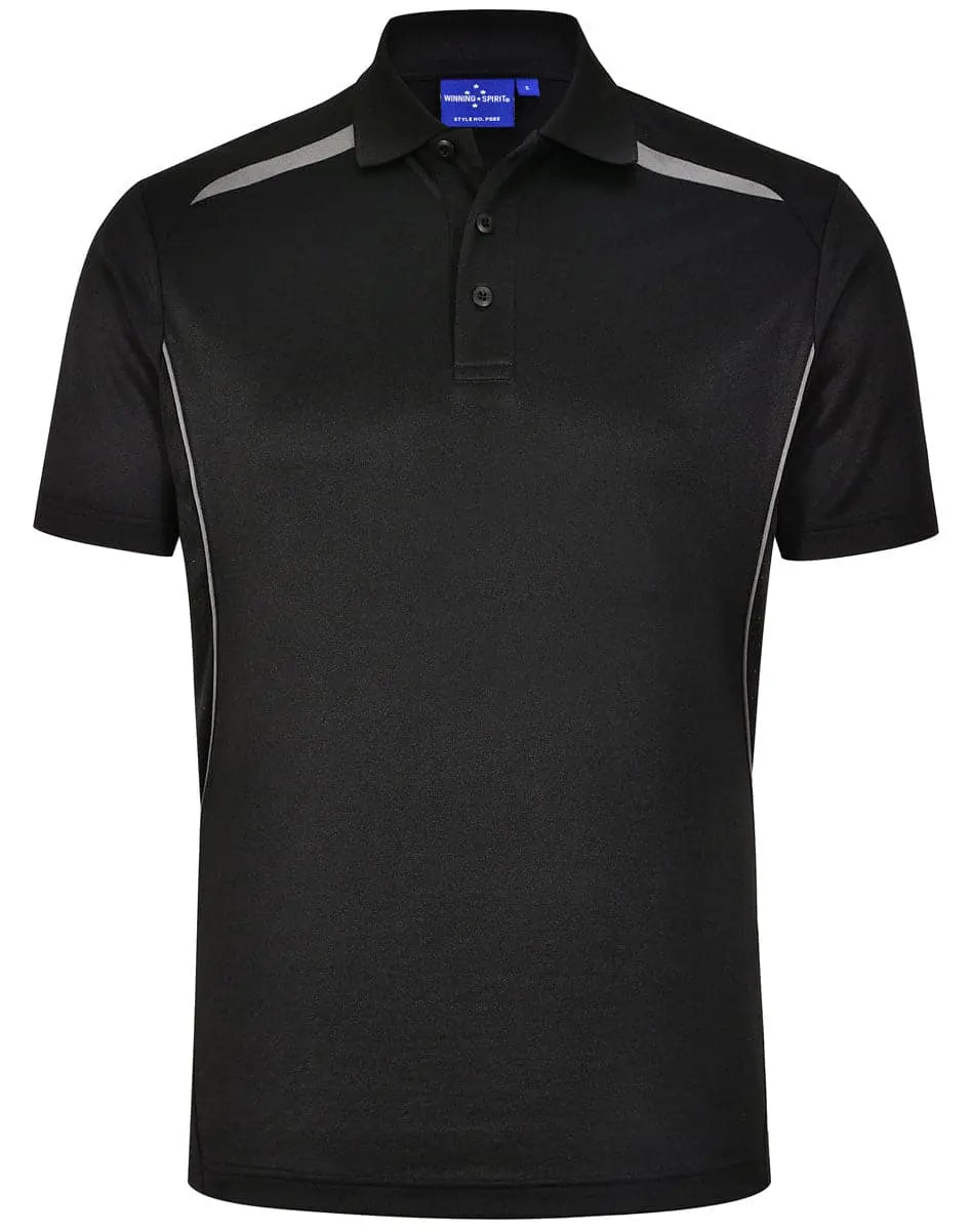 Winning Spirit Men's Sustainable Poly-Cotton Contrast Polo PS93 Casual Wear Winning Spirit