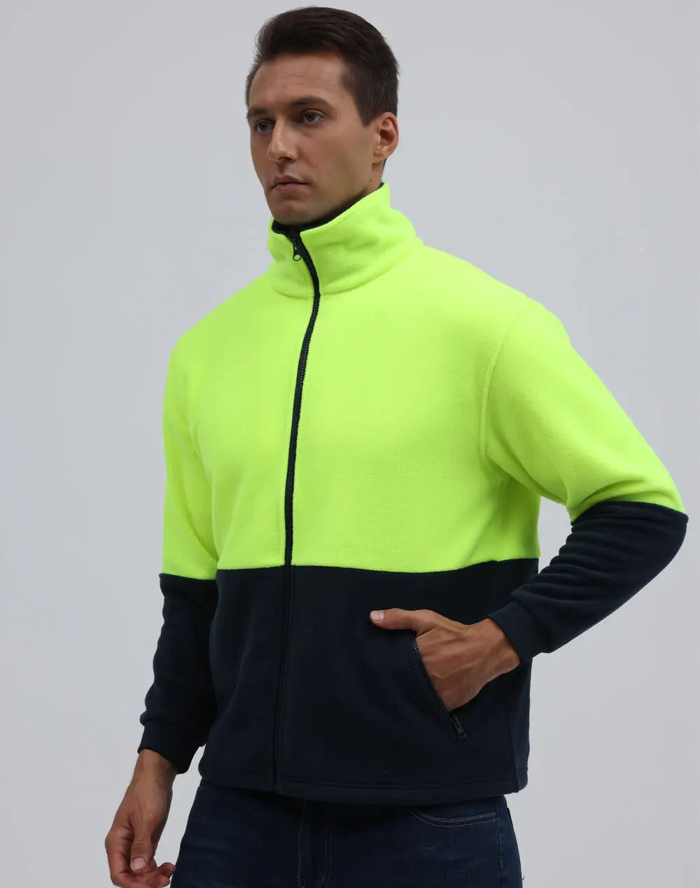 Winning Spirit Hi-Vis Polar Fleece Zip Jacket SW84Â Metro Workwear