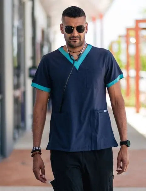 Softies Stanmore Unisex Contrast Trim Scrub Top STANT01 - City Workwear