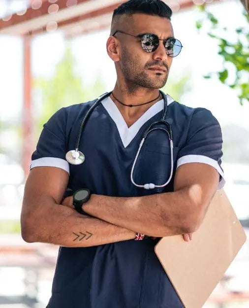 Softies Stanmore Unisex Contrast Trim Scrub Top STANT01 - City Workwear