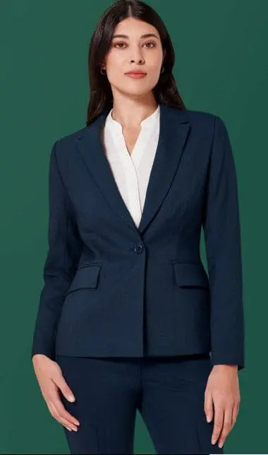 Biz Corporates Women's Renew Single Button Mid Length Jacket RJ401L - City Workwear