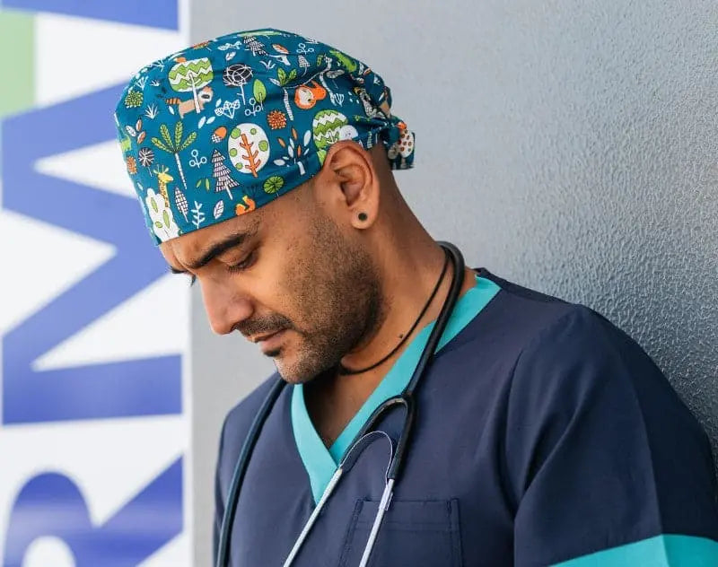 Printed Surgical Scrubs Cap/Surgical Hat SC0705 - City Workwear