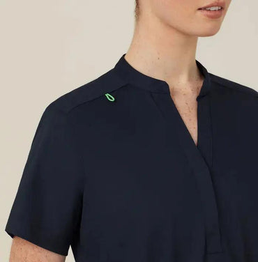 Next-gen Antibacterial Active Blackburn Mandarin Collar Scrub Top CATUMM - Simply Scrubs Australia