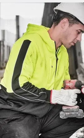 Syzmik Workwear Unisex Hi Vis Full Zip Hoodie ZT485 - City Workwear