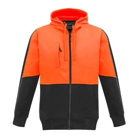 Syzmik Workwear Unisex Hi Vis Full Zip Hoodie ZT485 - City Workwear