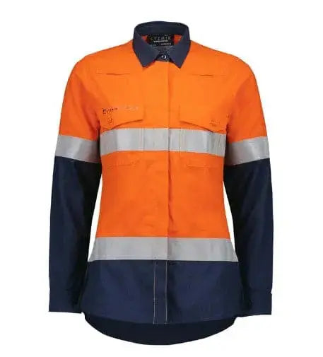 SYZMIK FR Women’s Flame Lightweight Ripstop Taped Shirt ZW170 Metro Workwear.