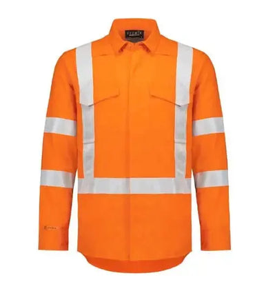 Syzmik Workwear Men's Flame Lightweight Ripstop X Back Taped Shirt ZW187 Metro Workwear.