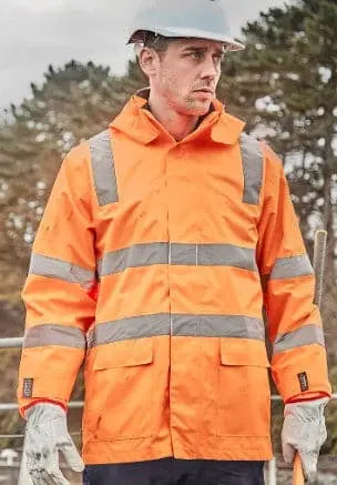 SYZMIK Men’s Unisex Hi Vis VIC Rail 4 In 1 Waterproof Jacket ZJ580 - City Workwear
