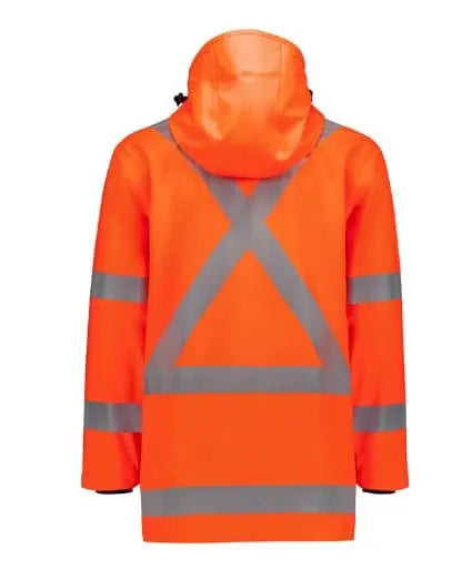 SYZMIK Men's Hi Vis X Back Heavy Duty Waterproof Jacket ZJ620 - City Workwear