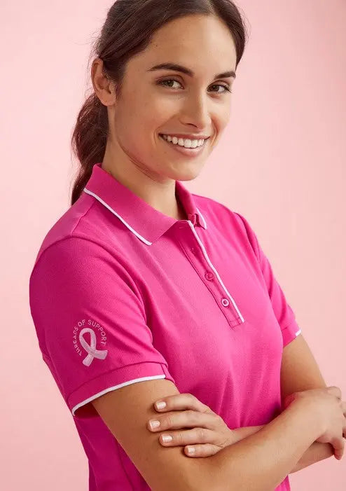 Biz Care Pink Short Sleeve Polo Shirt CST313LS - City Workwear