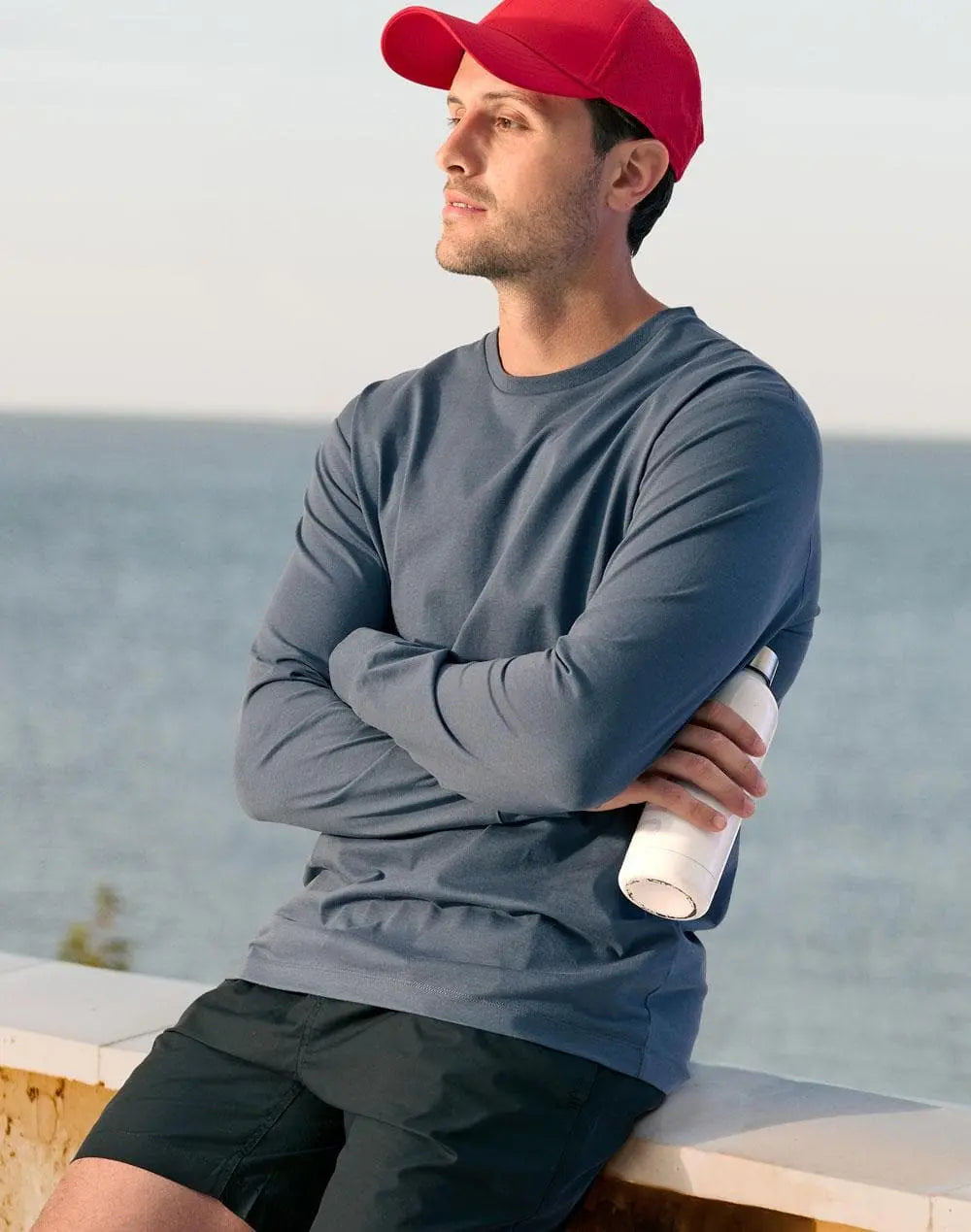 Winning Spirit Men's Premium Cotton Face Long Sleeve Tee TS47 - City Workwear