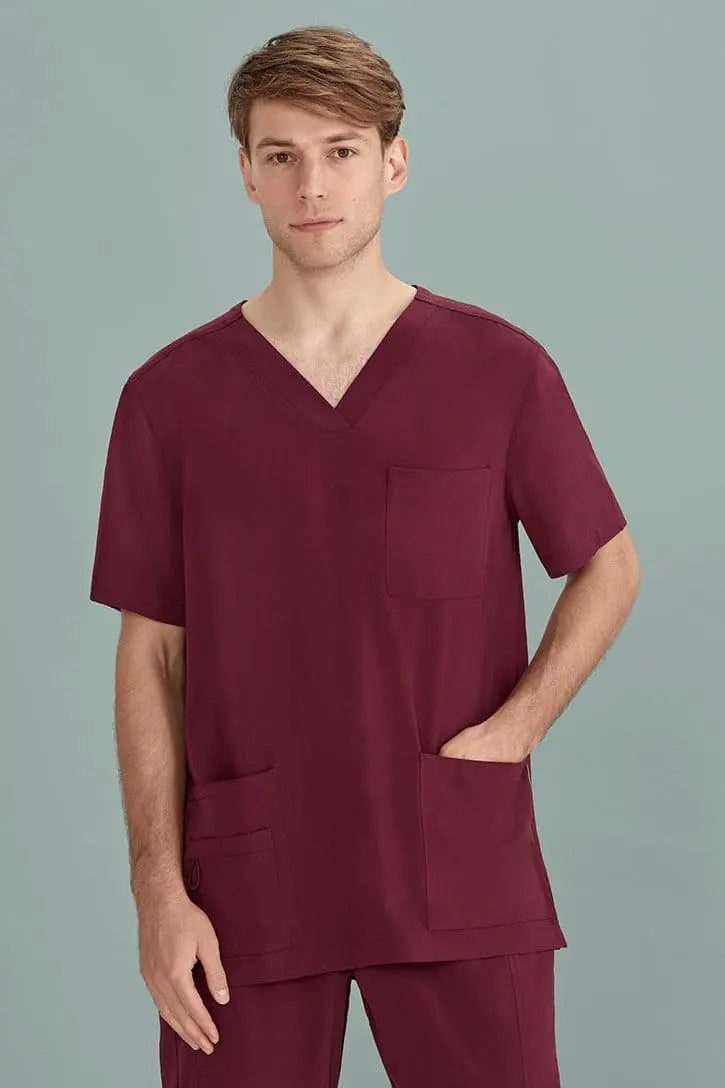 Biz Care Mens Avery V-Neck Nurse Scrub Top CST945MS Biz Care