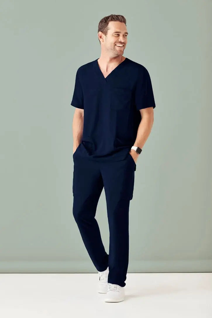 Biz Care Mens Avery V-Neck Nurse Scrub Top CST945MS Biz Care