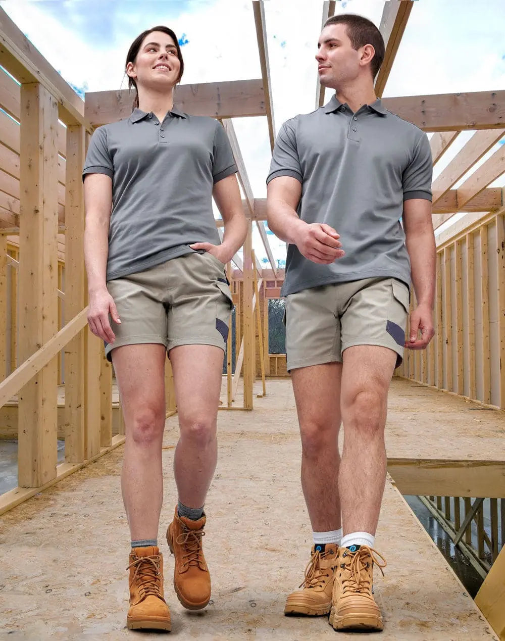 Unisex Cotton Stretch Drill Cuffed Work Shorts WP29 Work Wear Australian Industrial Wear