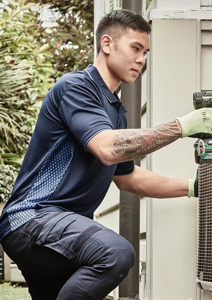 SYZMIK Short Sleeve Men's Spark Polo Shirt ZH165Â Metro Workwear