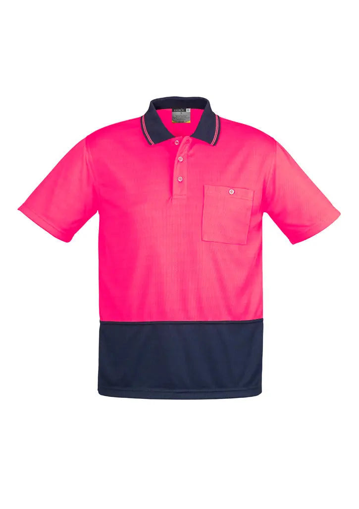 SYZMIK Unisex Hi Vis Basic Spliced Polo - Short Sleeve ZH231 - City Workwear