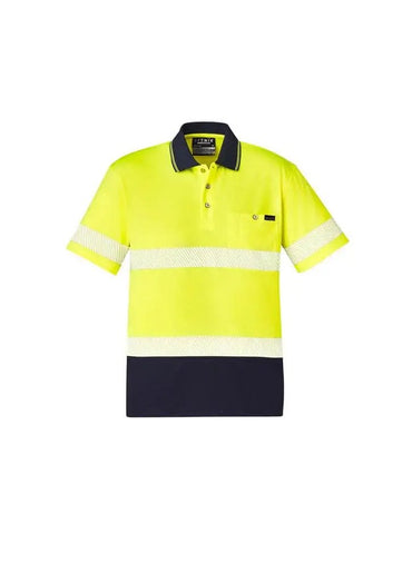 SYZMIK Unisex Hi Vis Segmented Tape Short Sleeve Polo ZH535 Metro Workwear.