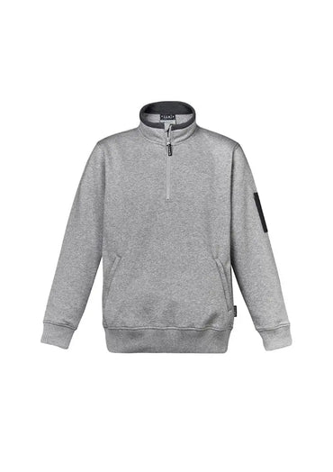 SYZMIK Men's 1/4 zip brushed fleece ZT366 Work Wear Syzmik Grey Marle XXS