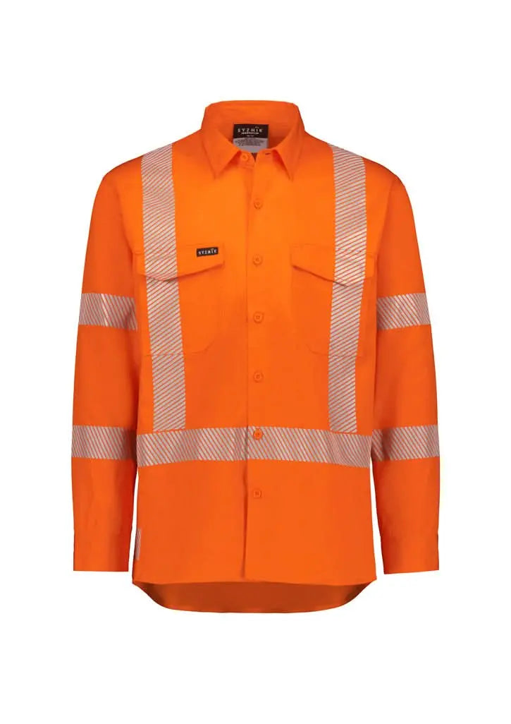 SYZMIK Men's Hi Vis X Back NSW Rail Segmented Tape ZW692 - City Workwear