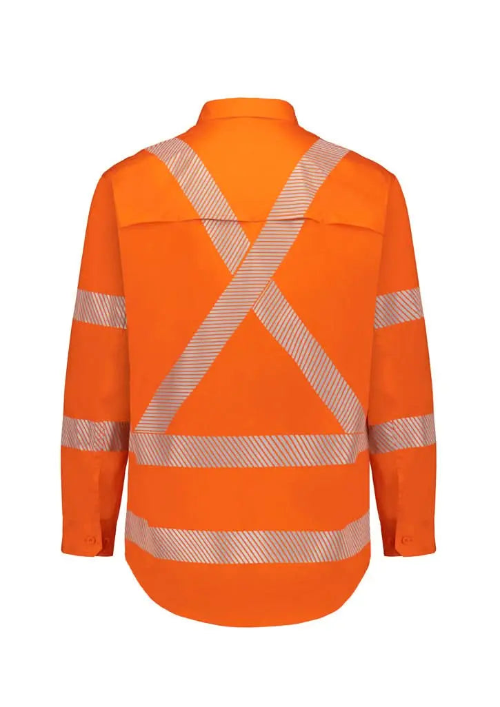SYZMIK Men's Hi Vis X Back NSW Rail Segmented Tape ZW692 - City Workwear