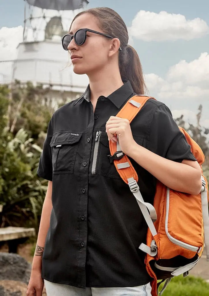 Syzmik Workwear Outdoor Women's Short Sleeve Shirt ZW765 - City Workwear
