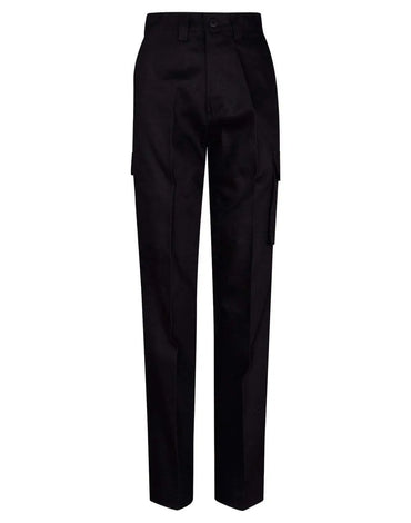 Men's Heavy Cotton Pre-shrunk Drill Pants Long Leg  WP13 Work Wear Australian Industrial Wear 74L Black