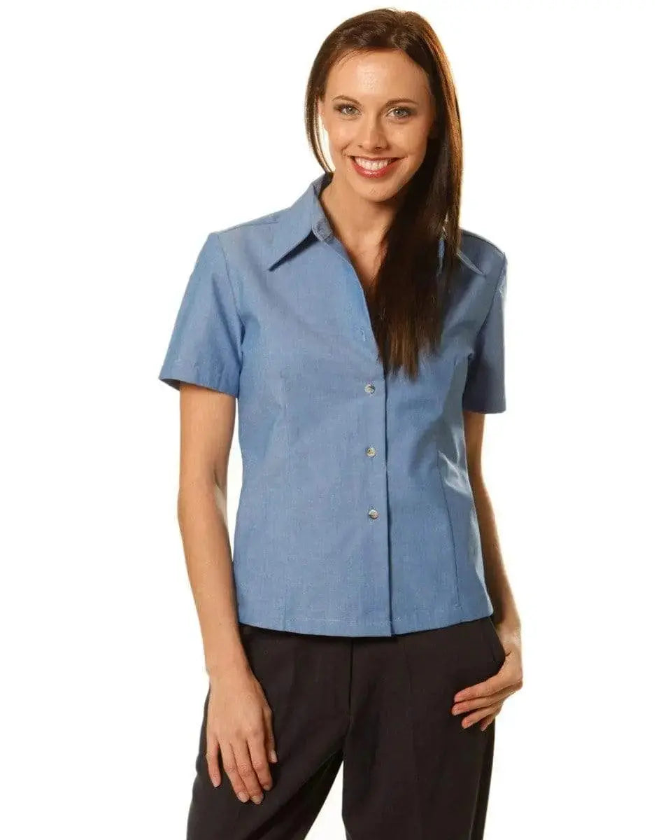 BENCHMARK Ladies Chambray Short Sleeve BS05 Metro Workwear.