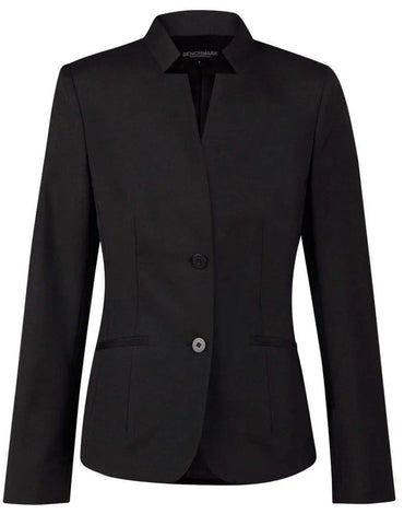 BENCHMARK Ladies’ Wool Blend Stretch Reverse Lapel Jacket M9202 Corporate Wear Benchmark Black 6