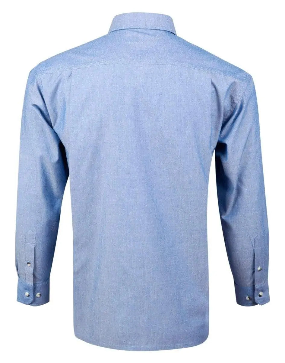 BENCHMARK Men's Chambray Long Sleeve BS03L Corporate Wear Benchmark
