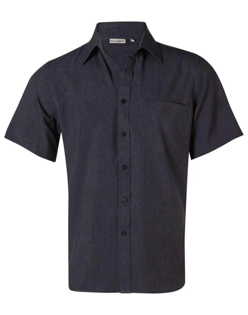 BENCHMARK Men's CoolDry Short Sleeve Shirt M7600S Corporate Wear Benchmark Denim 38