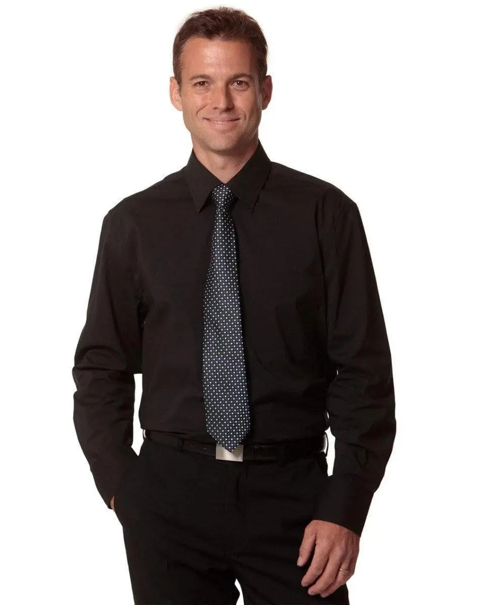 BENCHMARK Men's Cotton/Poly Stretch Long Sheeve Shirt M7020L Corporate Wear Benchmark