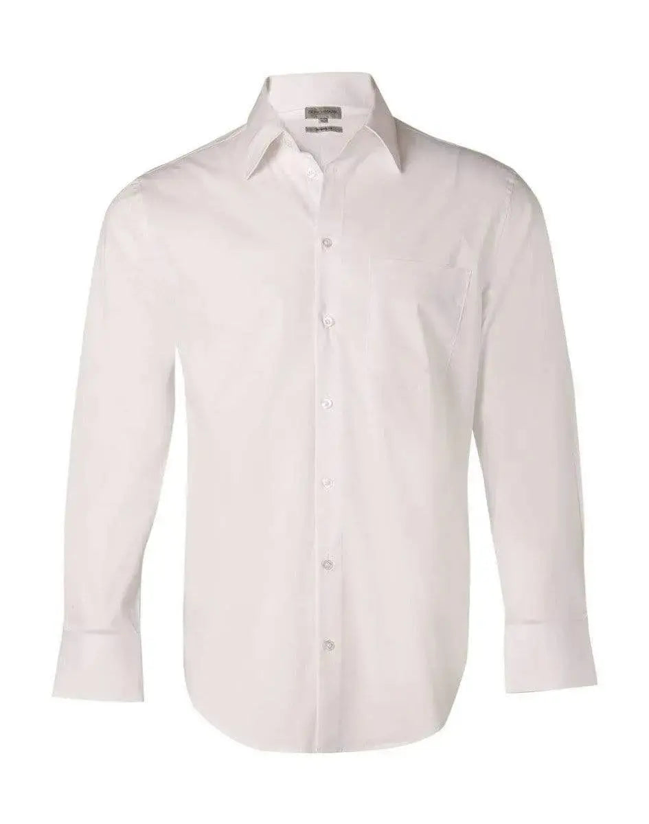 BENCHMARK Men's Cotton/Poly Stretch Long Sheeve Shirt M7020L Metro Workwear.