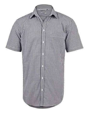 BENCHMARK Men’s Gingham Check Short Sleeve Shirt M7300S Metro Workwear.