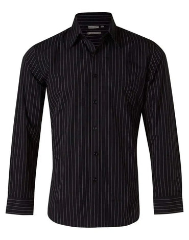 BENCHMARK Men's Pin Stripe Long Sleeve Shirt M7222 Metro Workwear.