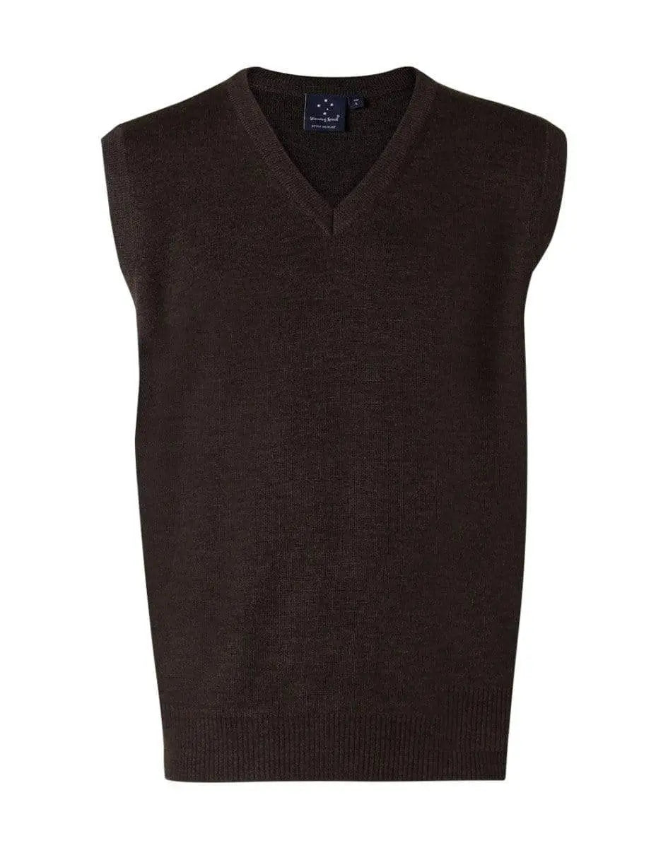 BENCHMARK Men's V-Neck Knit vest WJ02 Corporate Wear Benchmark Charcoal S