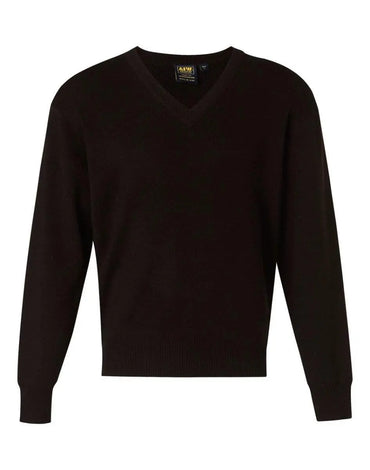 BENCHMARK V Neck Wool/Acrylic Knit Jumper WJ01 Corporate Wear Benchmark Black S