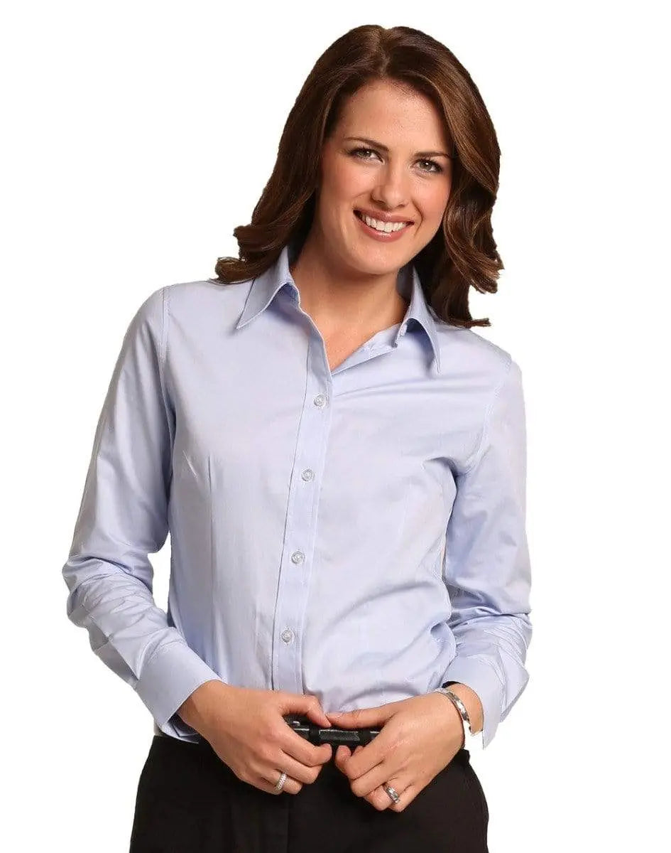 BENCHMARK Women's CVC Oxford Long Sleeve Shirt M8040 Corporate Wear Benchmark