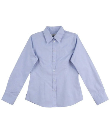 BENCHMARK Women's CVC Oxford Long Sleeve Shirt M8040 Corporate Wear Benchmark Blue 6