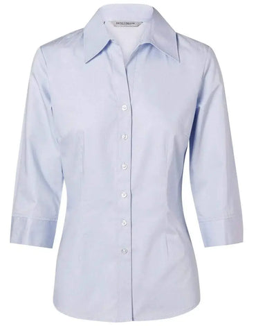 BENCHMARK Women's Fine Twill 3/4 Sleeve Shirt M8030Q Metro Workwear.