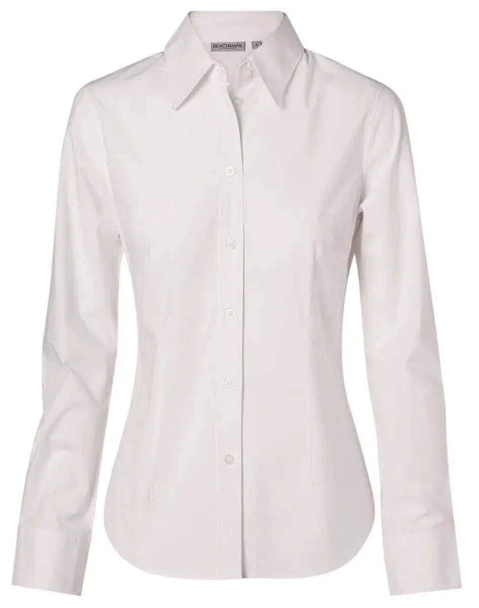 BENCHMARK Women's Fine Twill Long Sleeve Shirt M8030L Metro Workwear.