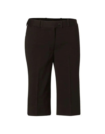 BENCHMARK Women's Poly/Viscose Stretch Knee Length Flexi Waist Shorts M9441 Corporate Wear Benchmark Black 6