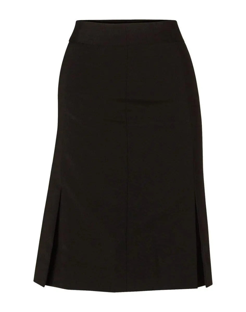 BENCHMARK Women's Wool Blend Strecth Pleated SKirt M9473 Corporate Wear Benchmark Black 6