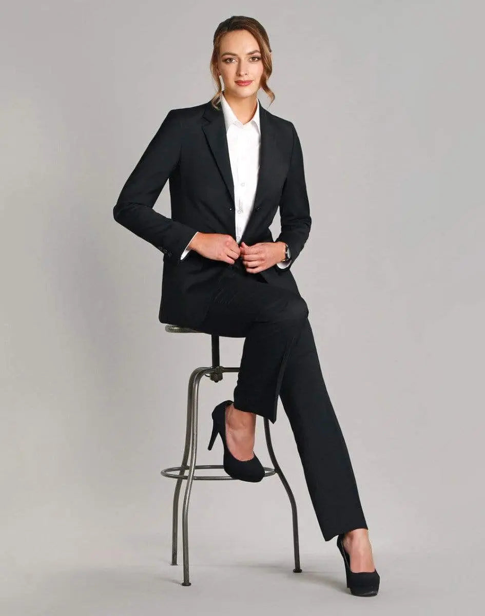 BENCHMARK Women's Wool Blend Stretch Mid Length Jacket M9200 Corporate Wear Benchmark