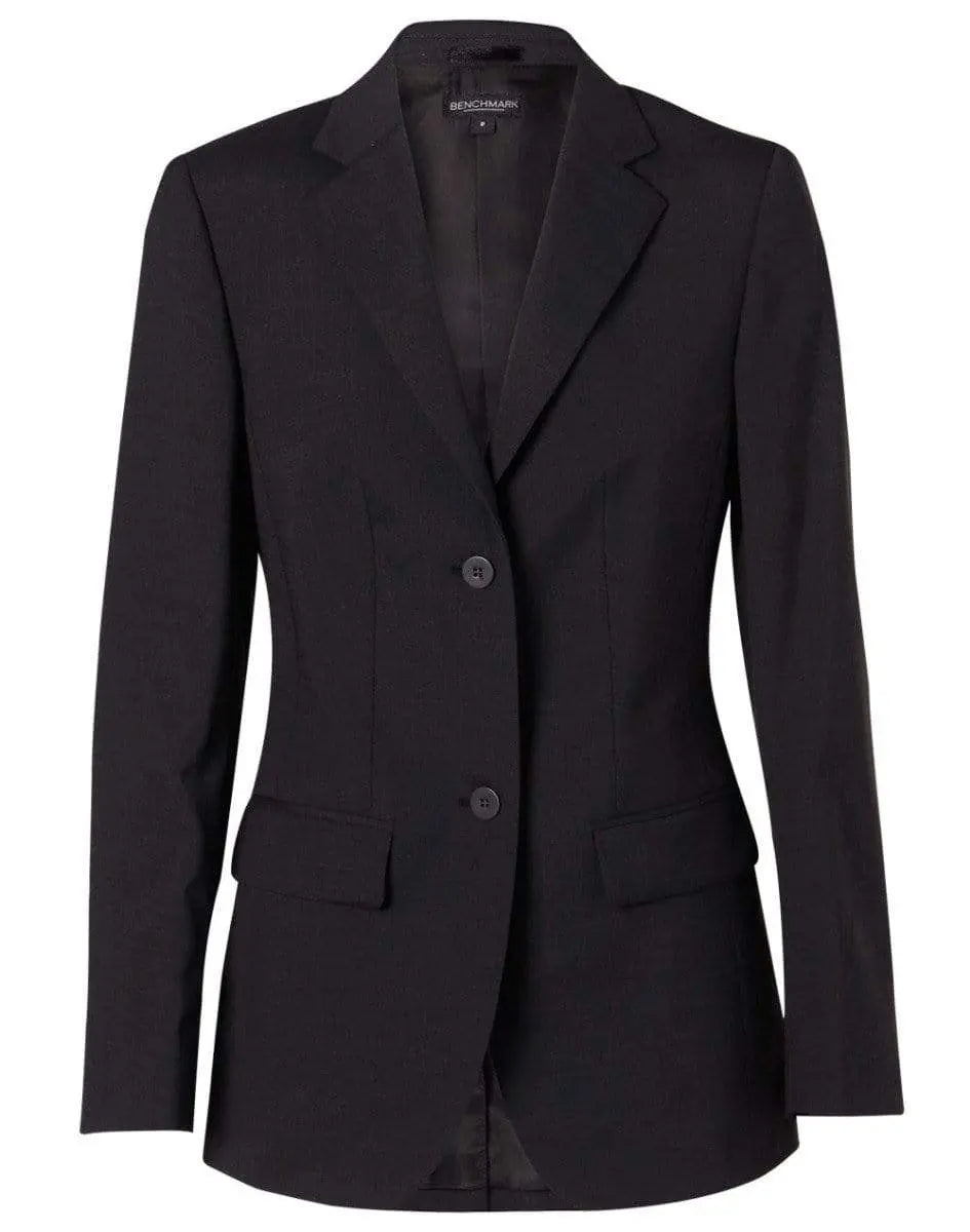 BENCHMARK Women's Wool Blend Stretch Mid Length Jacket M9200 Corporate Wear Benchmark Navy 6