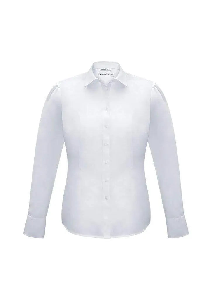 Biz Collection Corporate Wear White / 8 Biz Collection Women’s Euro Long Sleeve Shirt S812LL
