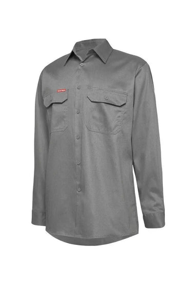 Hard Yakka Cotton Drill Long Sleeve Shirt Y07500 Work Wear Hard Yakka Grey (GRY) XS