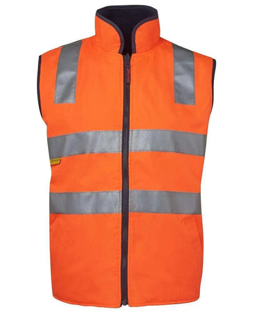 Jb's Wear Work Wear Orange/Navy / S JB'S Hi-Vis Reversible Vest 6D4RV