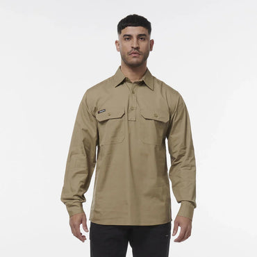 KingGee Workcool Vented Closed Front Long Sleeve Shirt K14033