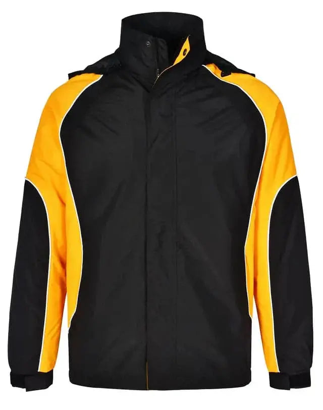 Winning Spirit Arena Unisex Jacket JK77 Casual Wear Winning Spirit 2XS Black/White Gold